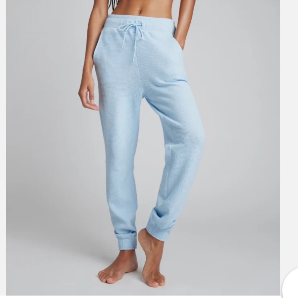 NWT Negative Underwear Waffle Knit Jogger in Glacier Blue